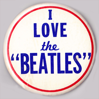 Original I Love The Beatles button.
