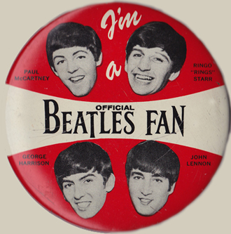 Original I'm a Beatles fan button.