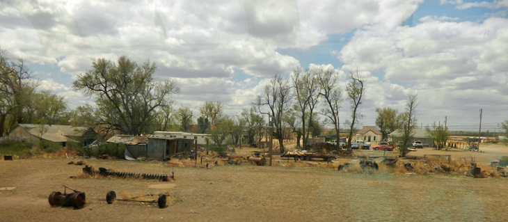 Trash along the tracks in Kansas.