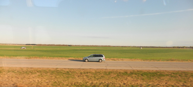 Kansas flatland from the train