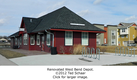 West Bend train depot.