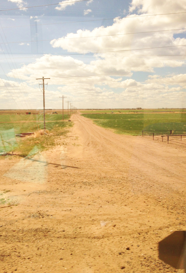 Dusty road in Kansas