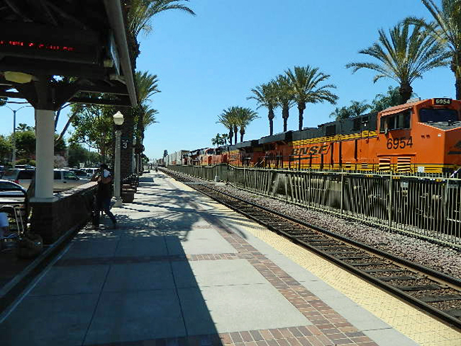 Fullerton Amtrak platform.